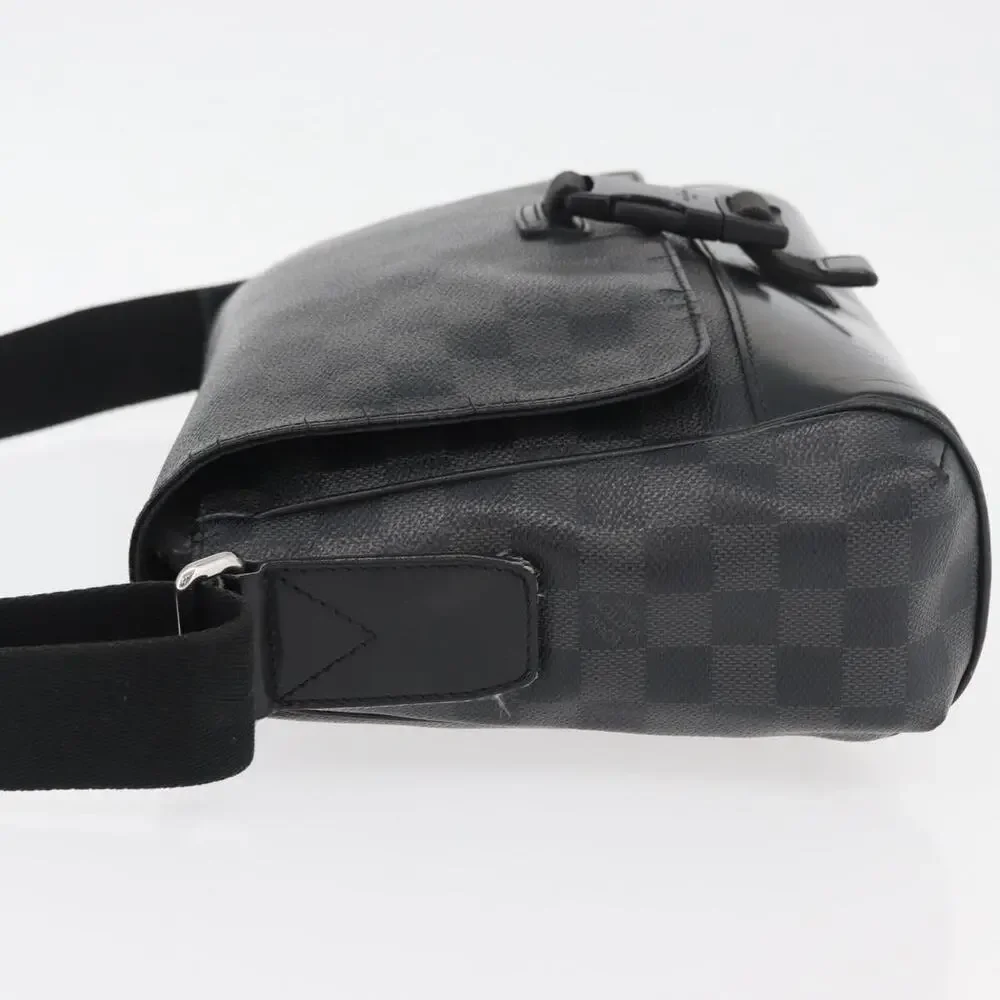 Louis Vuitton Damier Graphite Messenger PM Shoulder Bag Black